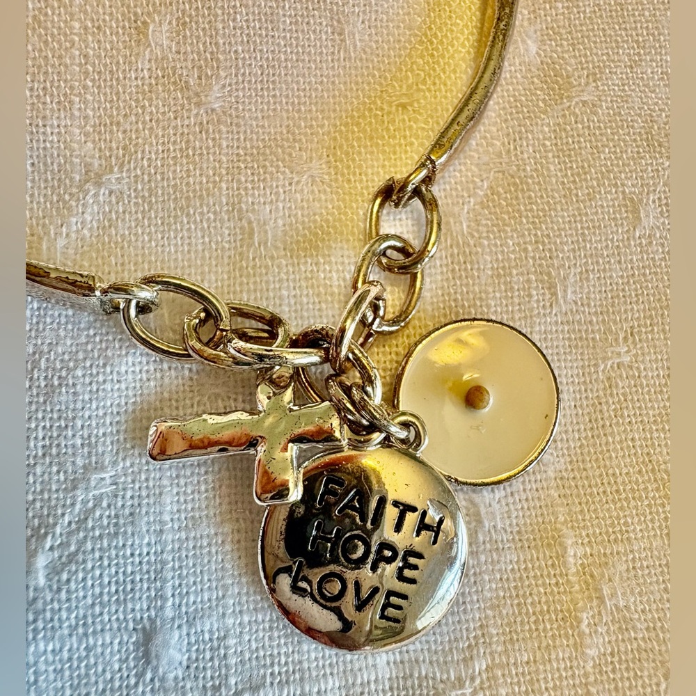Silver Charm Bangle Bracelet - Picture 6 of 6